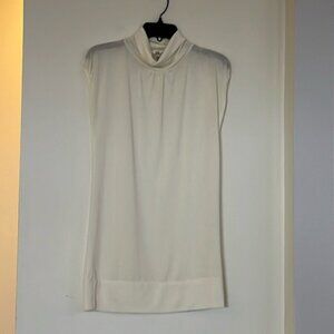 🤍 Vintage Ran*Tees Junior’s Cap Sleeve Off White Cowl Neck Top | Size L